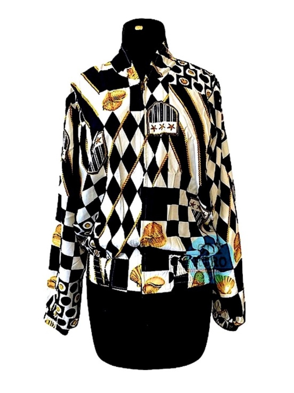 90s Harlequin Nautical Bomber